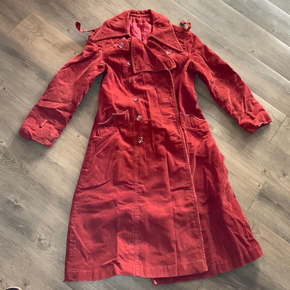 Vintage corduroy trench coat